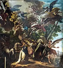 Saint Joseph appears to Saint Teresae byv Niccolò Bambini