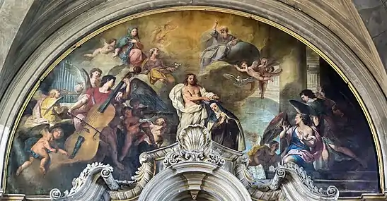 Santa Teresa incoronata dal Salvatore by Gregorio Lazzarini