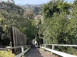The stairs descending from Adelaide Drive