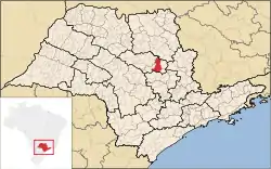 Location in the São Paulo state.