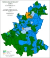 Ethnic structure of Sarajevo by settlements 1971