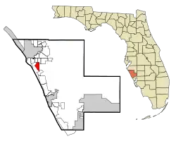 Location in Sarasota County and the state of Florida