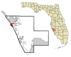 Location in Sarasota County and the state of Florida