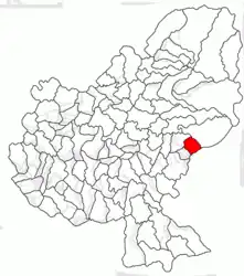 Location in Mureș County