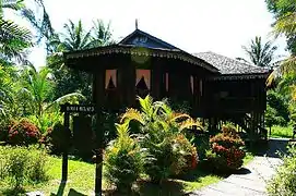 A Sarawakian Malay traditional house in Malaysian Borneo.