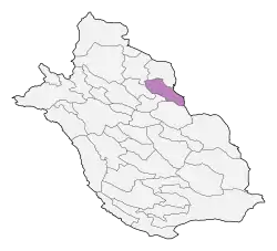 Location of Sarchehan County in Fars province