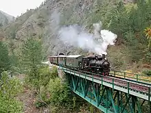 Train crossing the longest bridge on the line