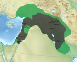 Map of Sargon's conquests