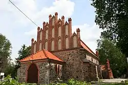 Gothic Saint Martin church in Sarnowo