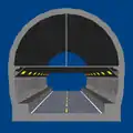 Cross section model of Sasago Tunnel