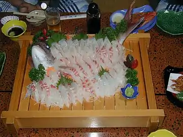 Red seabream sashimi