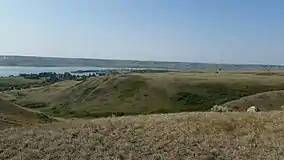 A view of Saskatchewan Landing Provincial Park looking south, August 2018