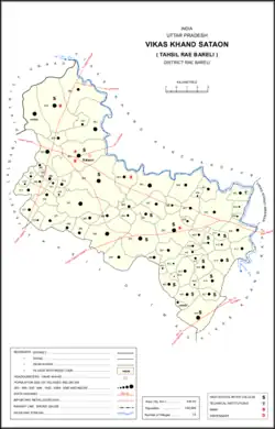 Map showing Salarpur (#403) in Sataon CD block