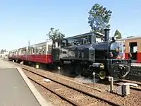 Diesel locomotive DB4 on the Satoyama Torokko in April 2017