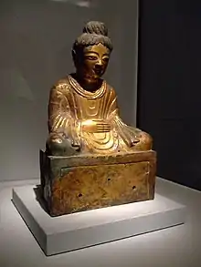 Buddha dated 338, the earliest known dated Buddha sculpture produced in China