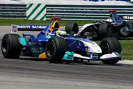 Giancarlo Fisichella driving the Sauber C23 at the US Grand Prix at Indianapolis, 2004.