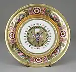 Saucer, part of a breakfast service (déjeuner); 1813; hard-paste porcelain; height: 3.2 cm; diameter: 16.2 cm; Metropolitan Museum of Art