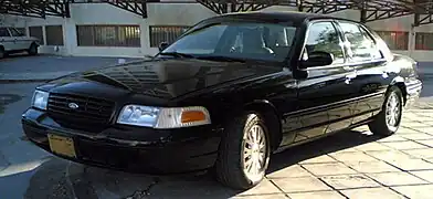 A 2003 Ford Crown Victoria LX Sport (Saudi Arabia-spec) in Kuwait