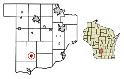 Location of Plain in Sauk County, Wisconsin.