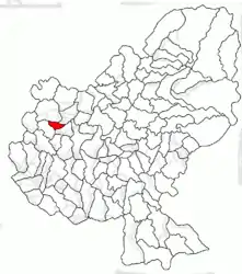 Location in Mureș County