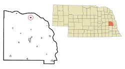 Location of Cedar Bluffs, Nebraska