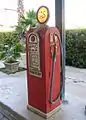 Antique gasoline pump from Savannah, Georgia.