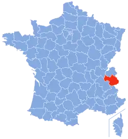 Location of Savoie in France