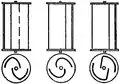 Profiles of shapes with which Savonius was experimenting (drawing by Savonius)