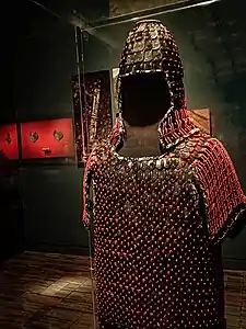 Lamellar corselet (resembling Scale) and helmet of the Western Han dynasty 2nd century BCE