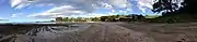 Panorama of Scandretts Bay, Mullet Point & 40s-style baches.