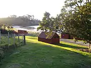 Historic Scandrett farm buildings & Scandretts Bay.