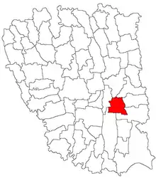 Location in Galați County