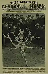 #107 (14/1/1933)The specimen was featured on the cover of The Illustrated London News on 21 January 1933, a week after its discovery