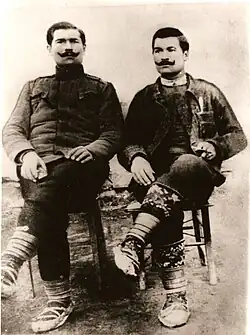 Twin brothers Scepan and Simo Kecojevic, circa 1914, Serbia