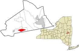 Location in Schenectady County and the state of New York.