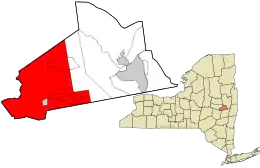 Location in Schenectady County and the state of New York.