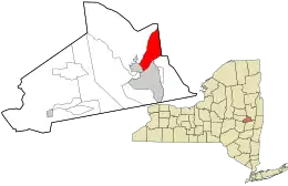 Location in Schenectady County and the state of New York.