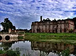 Ruins of the Dohna Palace in modern Słobity, formerly Schlobitten