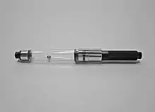 A fountain pen converter containing a 316 stainless ball of 2.5 mm diameter