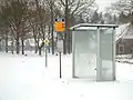 Bus stop in winter