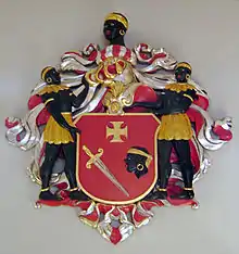 The coat of arms of the Brotherhood of Blackheads