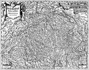 Detailed, black-and-white map