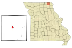 Location of Memphis, Missouri