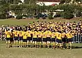 Scots 1st XV singing Auld Lang Syne after a game against St Joseph's College