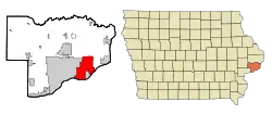 Location in the State of Iowa