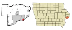 Location of Riverdale, Iowa