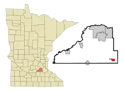Location of Elko, Minnesota