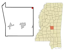 Location of Sebastopol, Mississippi