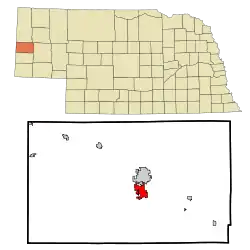 Location within Scotts Bluff County and Nebraska