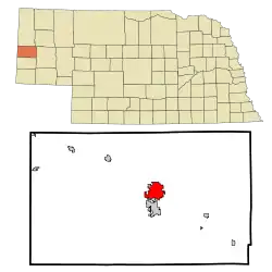 Location of Scottsbluff, Nebraska